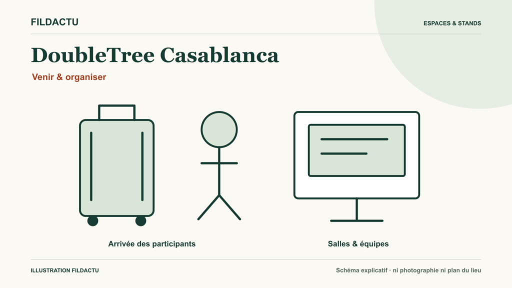 DoubleTree Casablanca City Centre : accès et préparation d’un événement professionnel