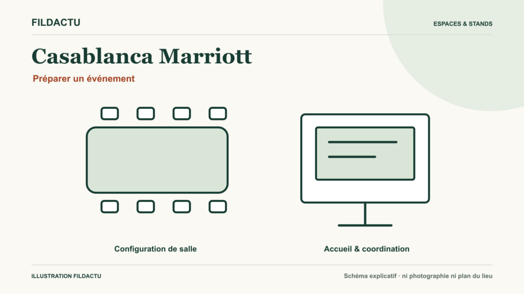 Casablanca Marriott Hotel : accès et organisation d’un salon ou d’une réunion